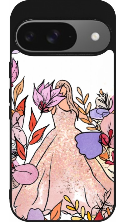 Google Pixel 9 / Pixel 9 Pro Case Hülle - Silikon schwarz Taylor Swift Sketch - White