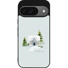 Google Pixel 9 / Pixel 9 Pro Case Hülle - Silikon schwarz Winter 25 Cosy House
