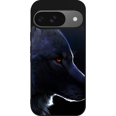 Google Pixel 9 / Pixel 9 Pro Case Hülle - Silikon schwarz Wolf Shape