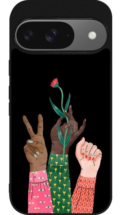 Google Pixel 9 / Pixel 9 Pro Case Hülle - Silikon schwarz Womens day 2026 2
