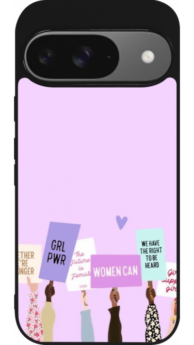 Google Pixel 9 / Pixel 9 Pro Case Hülle - Silikon schwarz Womens day 2026 9