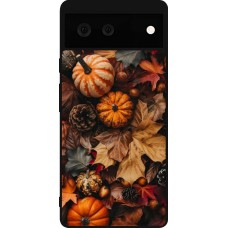 Google Pixel 6 Case Hülle - Silikon schwarz Autumn 25 Pumpkin