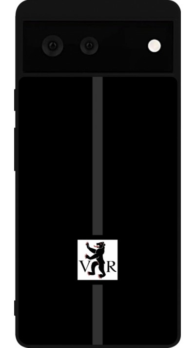 Coque Google Pixel 6 - Silicone rigide noir Canton AR noir