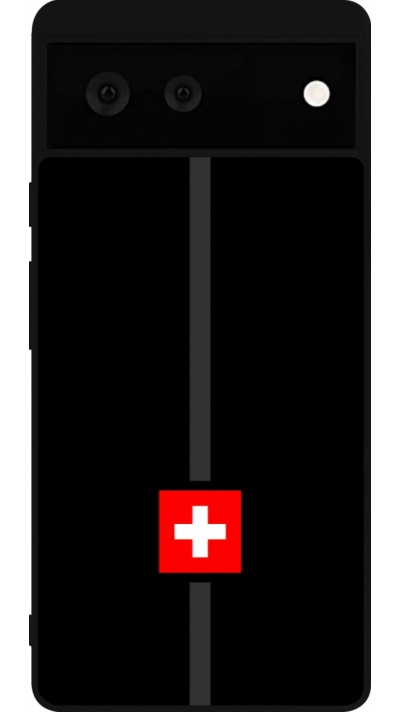 Coque Google Pixel 6 - Silicone rigide noir Canton CH noir