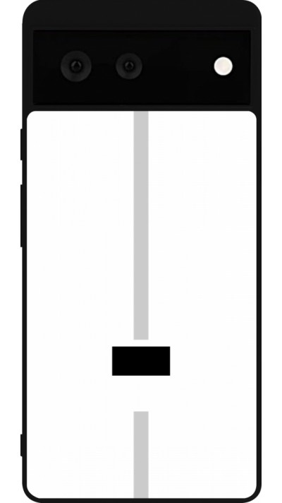 Coque Google Pixel 6 - Silicone rigide noir Canton FR blanc