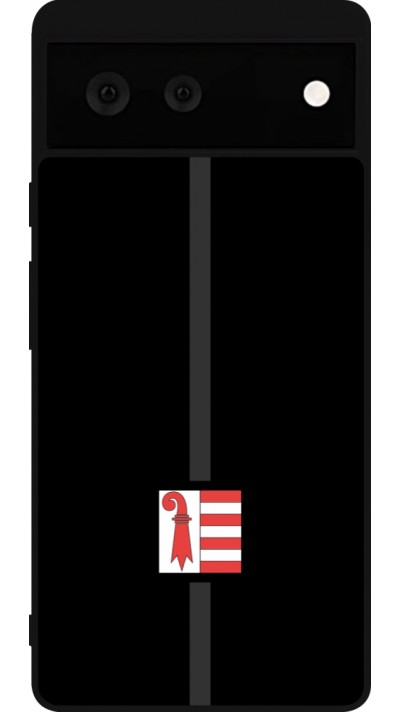 Coque Google Pixel 6 - Silicone rigide noir Canton JU noir