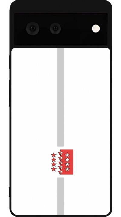 Coque Google Pixel 6 - Silicone rigide noir Canton VS blanc