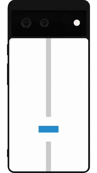 Coque Google Pixel 6 - Silicone rigide noir Canton ZG blanc