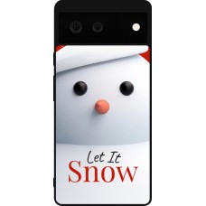 Google Pixel 6 Case Hülle - Silikon schwarz Christmas 25 Xmas Snowman