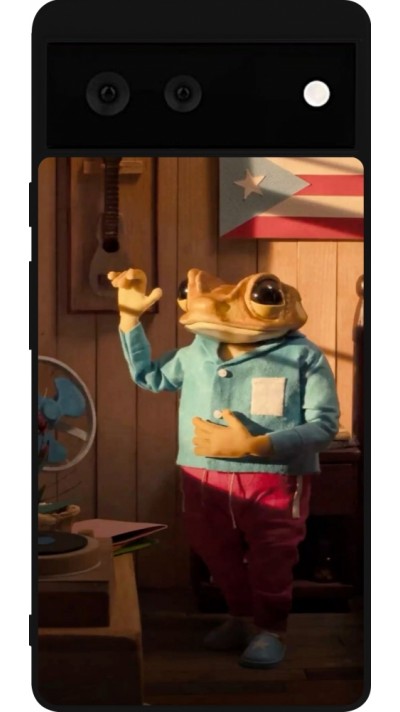 Google Pixel 6 Case Hülle - Silikon schwarz Dancing frog DTMF