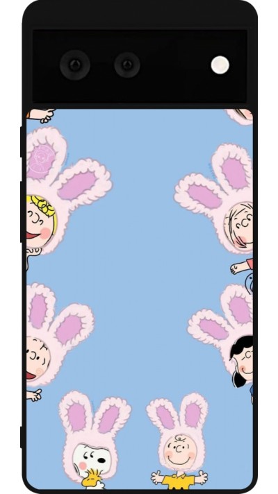 Google Pixel 6 Case Hülle - Silikon schwarz Easter 2026 Snoopy