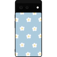 Google Pixel 6 Case Hülle - Silikon schwarz Easter 2024 daisy flower