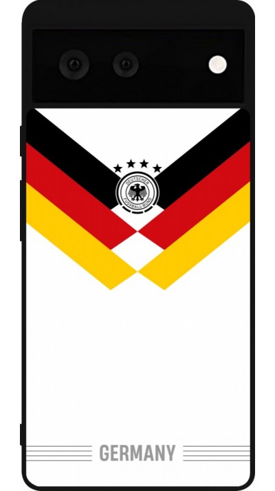 Google Pixel 6 Case Hülle - Silikon schwarz Deutschland 2026 personalisierbares Fussballtrikot