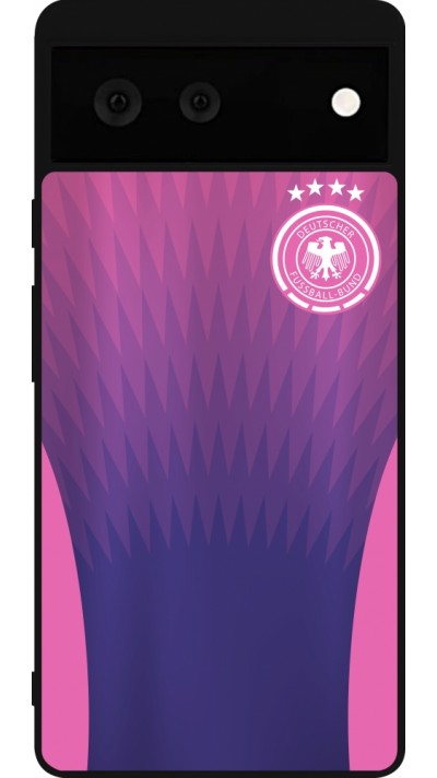 Google Pixel 6 Case Hülle - Silikon schwarz Deutschland Away personalisierbares Fussballtrikot