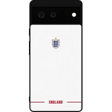 Google Pixel 6 Case Hülle - Silikon schwarz England 2026 personalisierbares Fussballtrikot