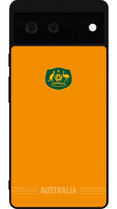 Google Pixel 6 Case Hülle - Silikon schwarz Australien 2026 personalisierbares Fussballtrikot