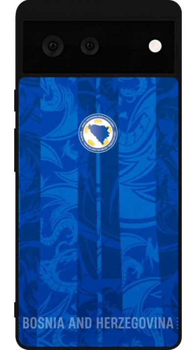 Google Pixel 6 Case Hülle - Silikon schwarz Bosnien und Herzegowina 2026 personalisierbares Fussballtrikot