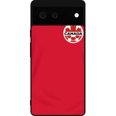 Google Pixel 6 Case Hülle - Silikon schwarz Kanada 2022 personalisierbares Fussballtrikot