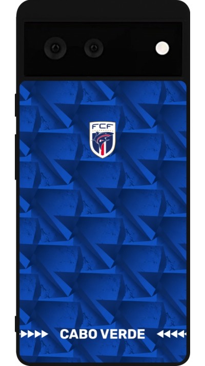 Google Pixel 6 Case Hülle - Silikon schwarz Kap Verde 2026 personalisierbares Fussballtrikot
