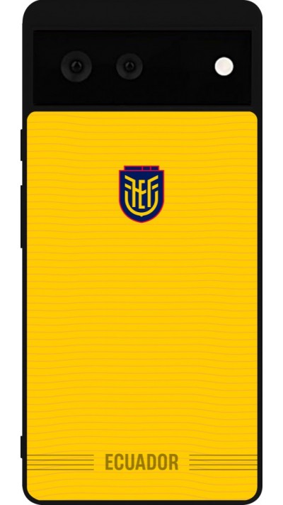 Google Pixel 6 Case Hülle - Silikon schwarz Ecuador 2026 personalisierbares Fussballtrikot