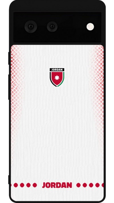 Google Pixel 6 Case Hülle - Silikon schwarz Jordanien 2026 personalisierbares Fussballtrikot