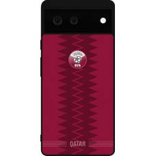 Google Pixel 6 Case Hülle - Silikon schwarz Qatar 2026 personalisierbares Fussballtrikot