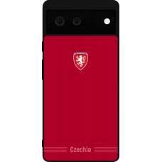 Google Pixel 6 Case Hülle - Silikon schwarz Tschechische Republik 2026 personalisierbares Fussballtrikot