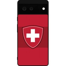 Google Pixel 6 Case Hülle - Silikon schwarz Hockey World Championship Ecusson Suisse