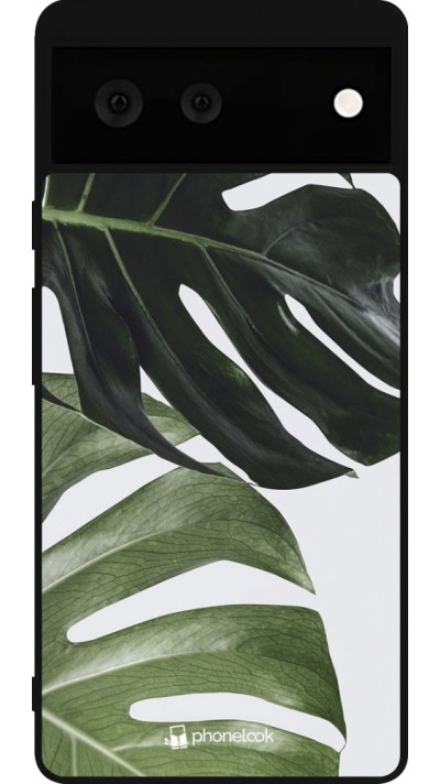 Coque Google Pixel 6 - Silicone rigide noir Monstera Plant