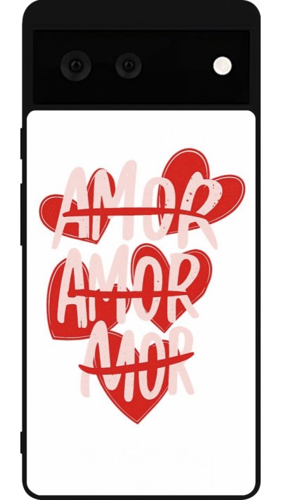 Google Pixel 6 Case Hülle - Silikon schwarz Saint Valentines Day 26 Amor
