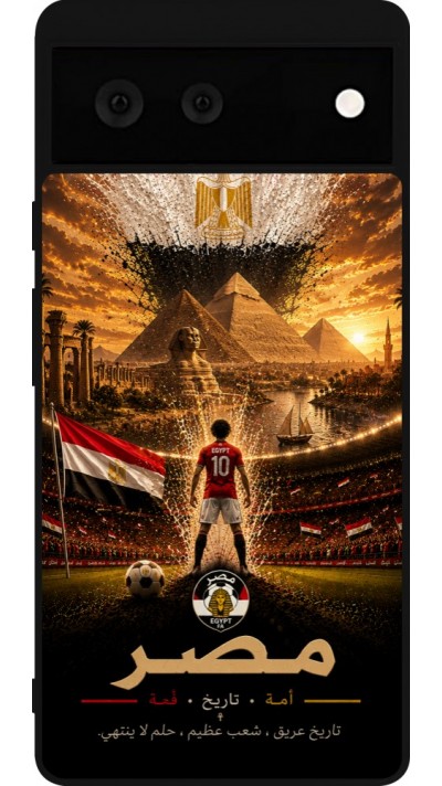Google Pixel 6 Case Hülle - Silikon schwarz Fussball Ägypten splash 2026