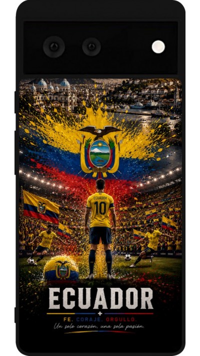 Google Pixel 6 Case Hülle - Silikon schwarz Fussball Ecuador splash 2026