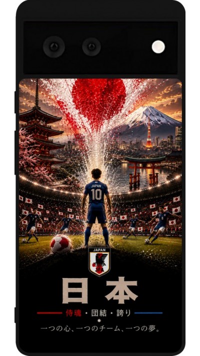 Google Pixel 6 Case Hülle - Silikon schwarz Fussball Japan splash 2026