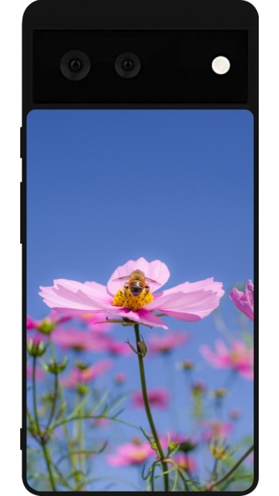 Google Pixel 6 Case Hülle - Silikon schwarz Bee on a flower 2026