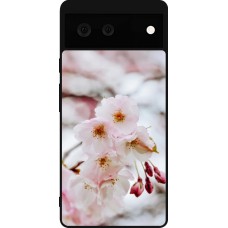 Google Pixel 6 Case Hülle - Silikon schwarz Cherry tree 2026