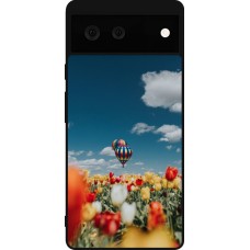 Google Pixel 6 Case Hülle - Silikon schwarz Hot air balloon 2026