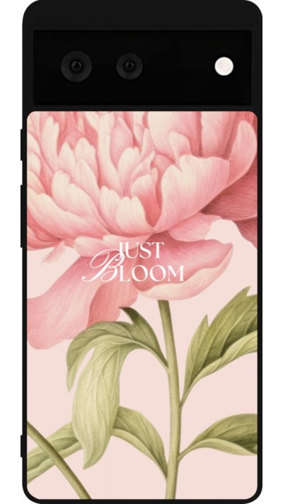 Google Pixel 6 Case Hülle - Silikon schwarz Just Bloom 2026