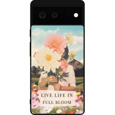 Google Pixel 6 Case Hülle - Silikon schwarz Live life in full moon 2026
