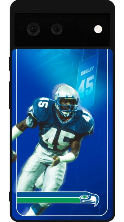 Google Pixel 6 Case Hülle - Silikon schwarz Super Bowl 26 Seattle 1