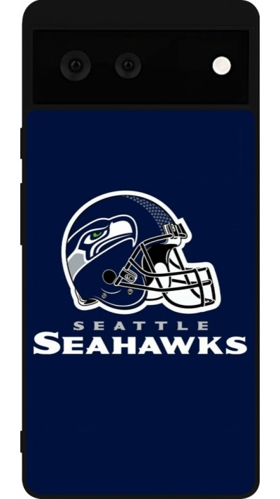 Google Pixel 6 Case Hülle - Silikon schwarz Super Bowl 26 Seattle 3