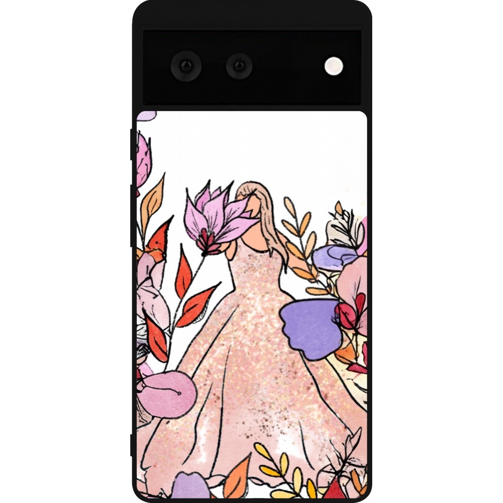 Google Pixel 6 Case Hülle - Silikon schwarz Taylor Swift Sketch - White