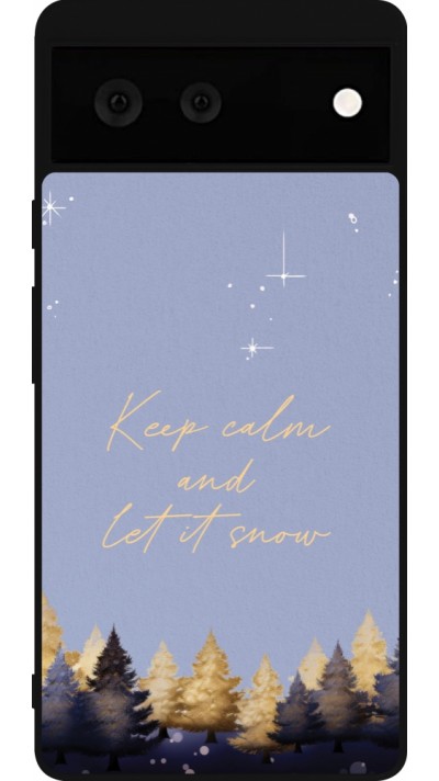 Google Pixel 6 Case Hülle - Silikon schwarz Winter 25 Winter illustration of trees
