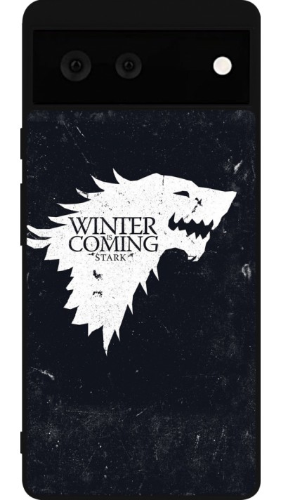 Google Pixel 6 Case Hülle - Silikon schwarz Winter is coming Stark