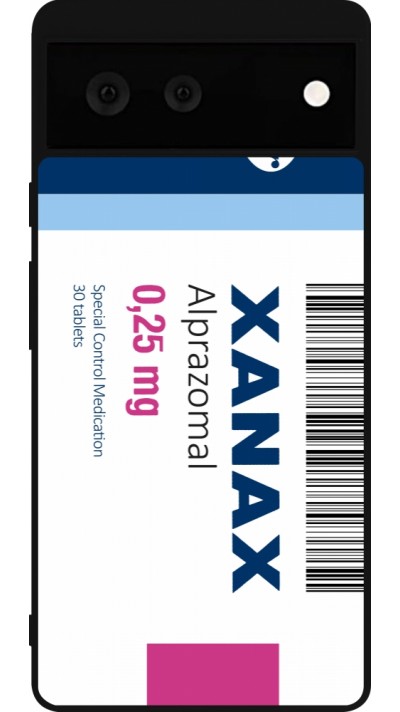 Google Pixel 6 Case Hülle - Silikon schwarz Xanax Alprazolam 2025