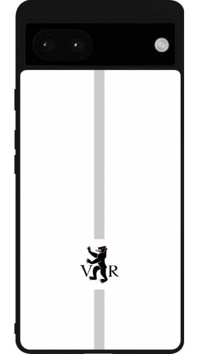 Google Pixel 6a Case Hülle - Silikon schwarz Kanton AR weiss