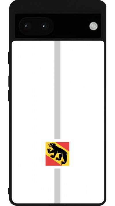 Google Pixel 6a Case Hülle - Silikon schwarz Kanton BE weiss