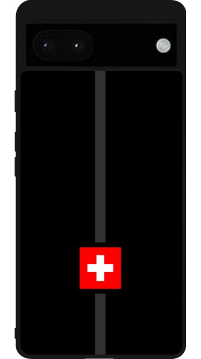 Google Pixel 6a Case Hülle - Silikon schwarz Kanton CH schwarz