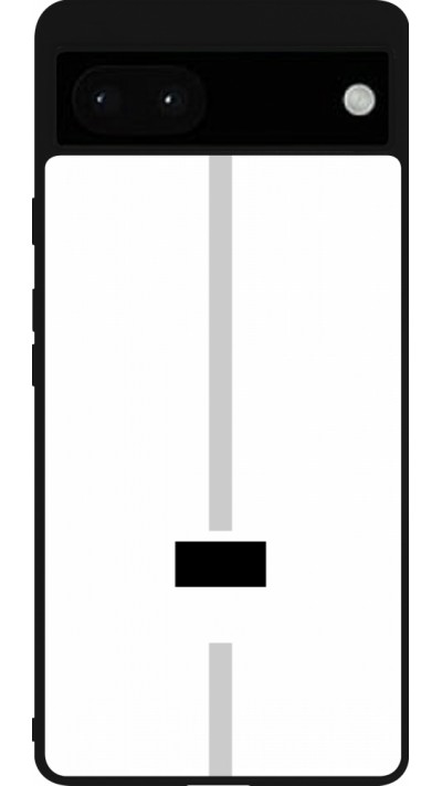 Google Pixel 6a Case Hülle - Silikon schwarz Kanton FR weiss