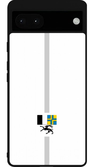 Google Pixel 6a Case Hülle - Silikon schwarz Kanton GR weiss