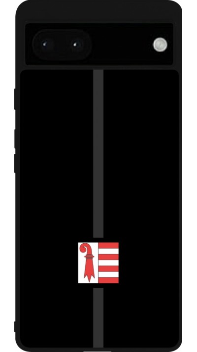 Google Pixel 6a Case Hülle - Silikon schwarz Kanton JU schwarz